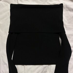 Aritzia Black Off-Shoulder Sweater, small, new with tags